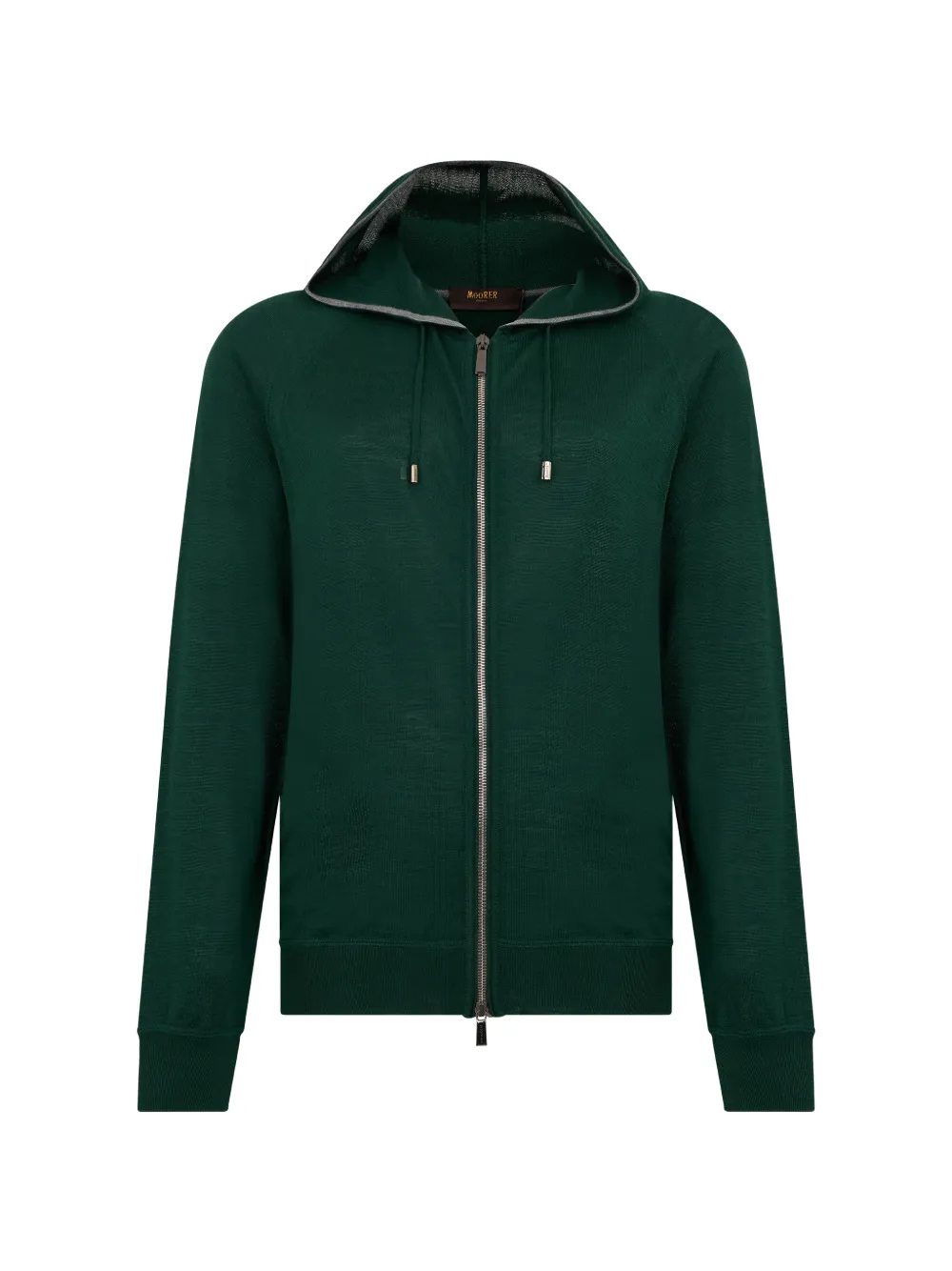 Moorer zip-up knit hoodie - Grün