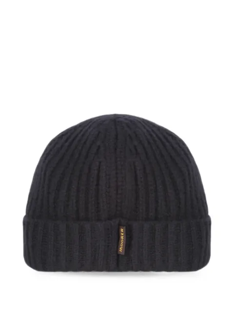 Moorer ribbed-knit beanie hat