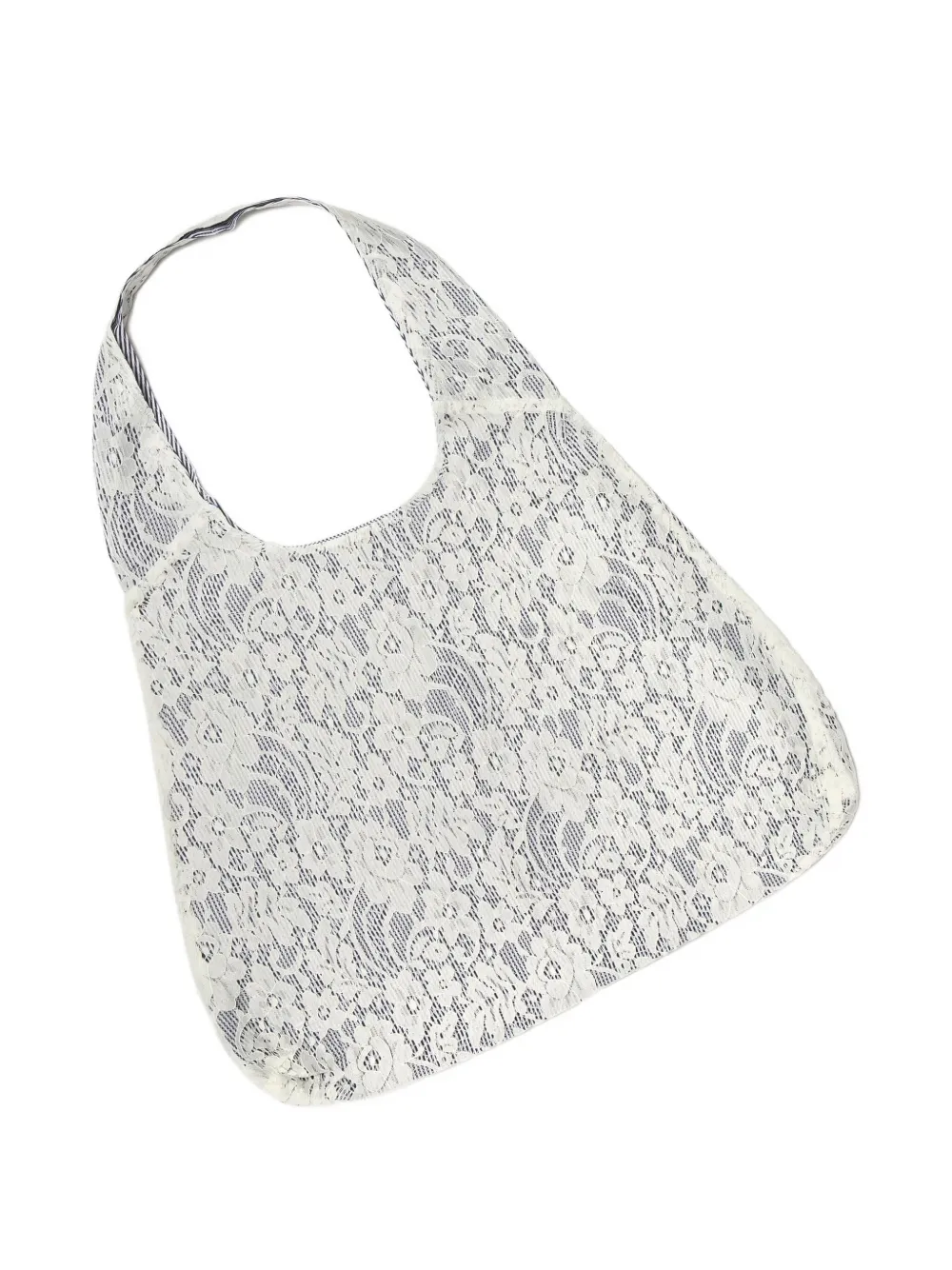 Gohar World Port lace-embroidered tote bag - Wit