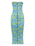 Amy Crookes floral-print midi dress - Blue