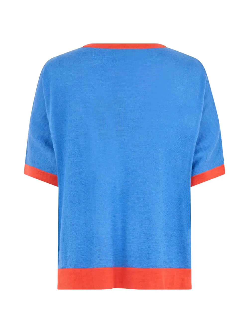 Moorer T-shirt met ronde hals Blauw