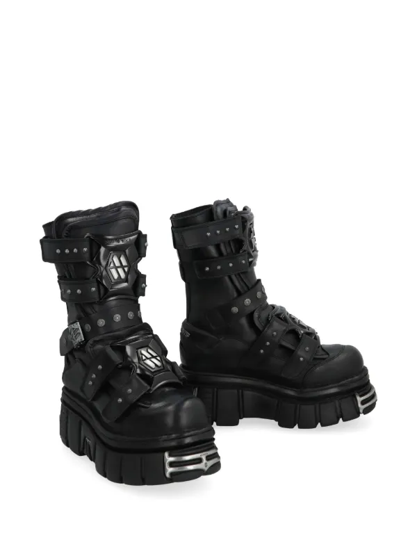 VETEMENTS x New Rock Gamer Boots | Black | FARFETCH