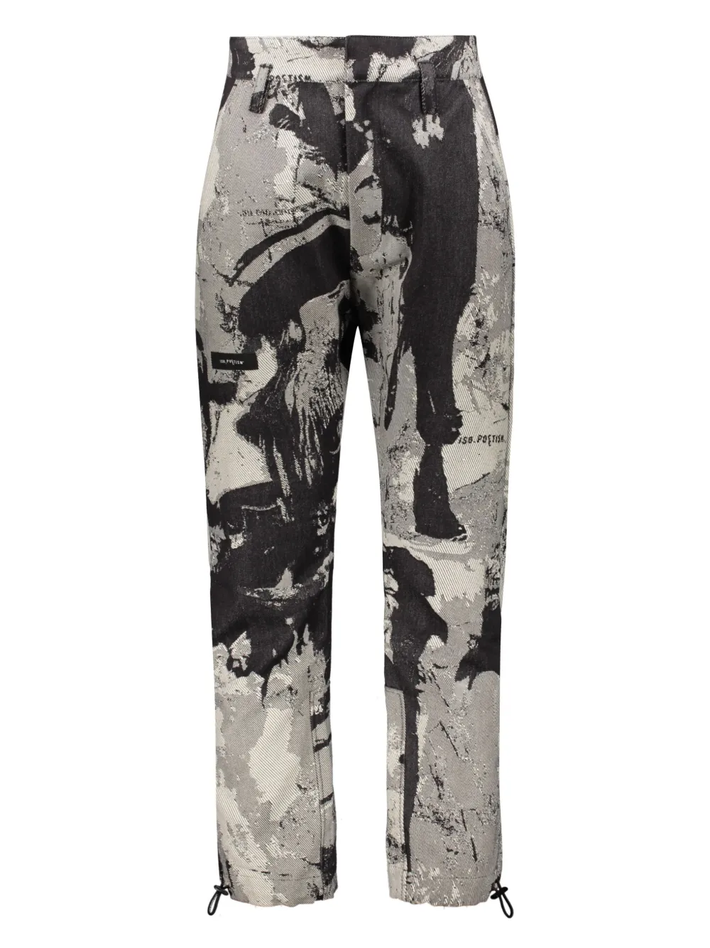 abstract-print trousers