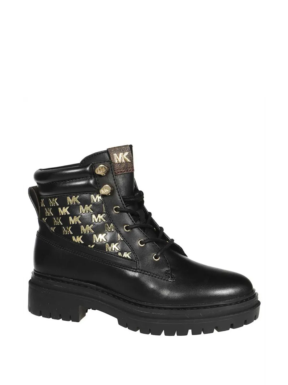 Michael Michael Kors Leather Lace-up Shoes In Schwarz
