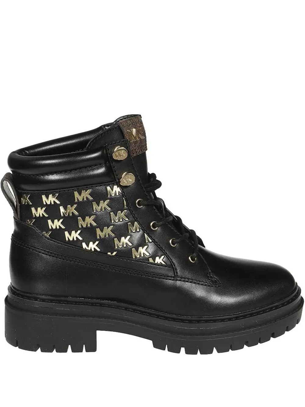 Michael Michael Kors Leather Lace-up Shoes In Schwarz