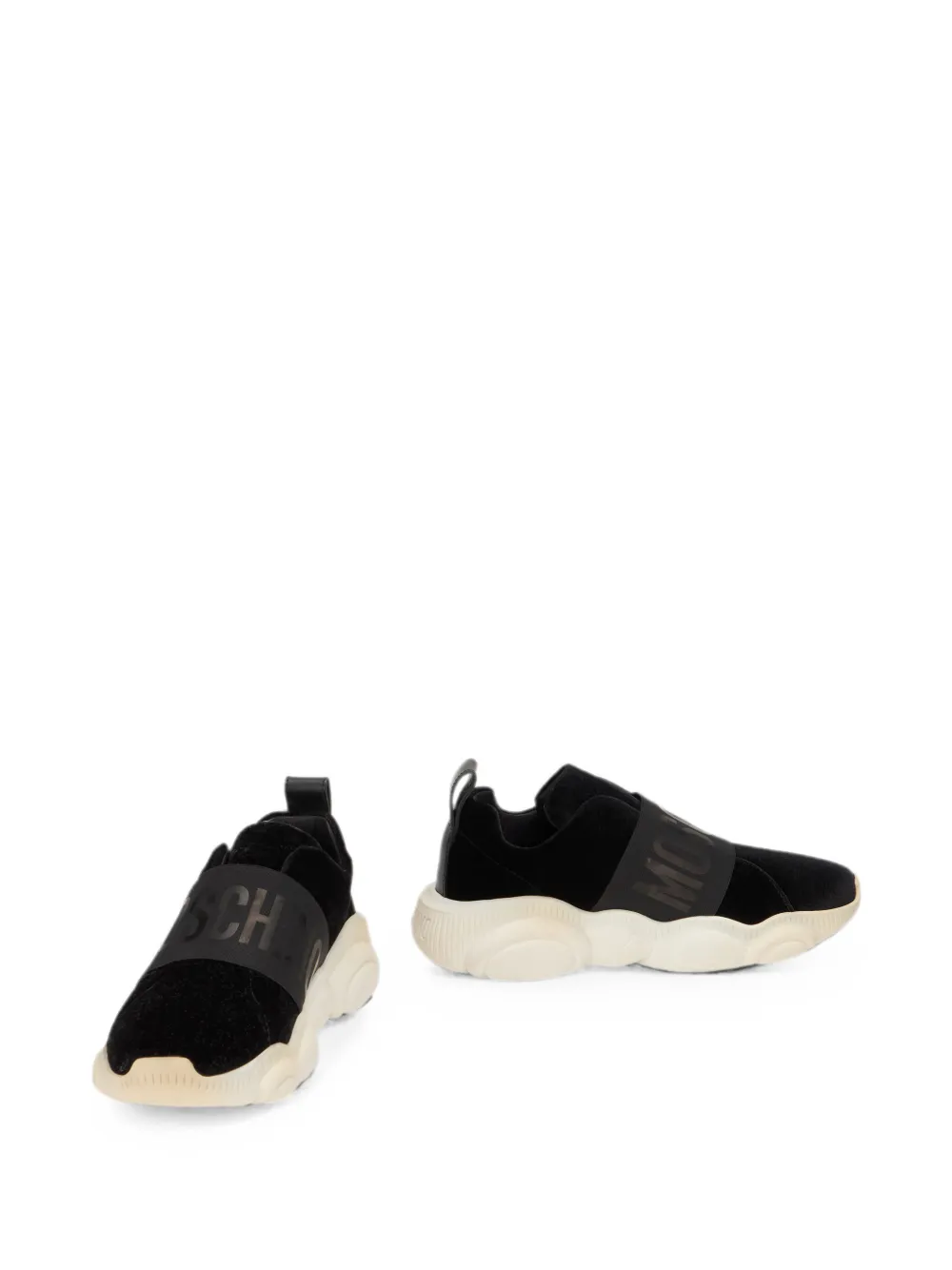Moschino Teddy velvet sneakers - Schwarz