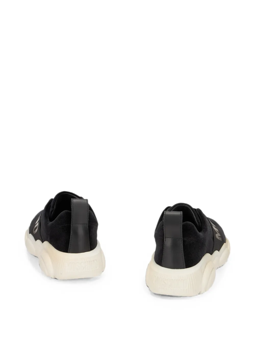 Moschino Teddy velvet sneakers Zwart
