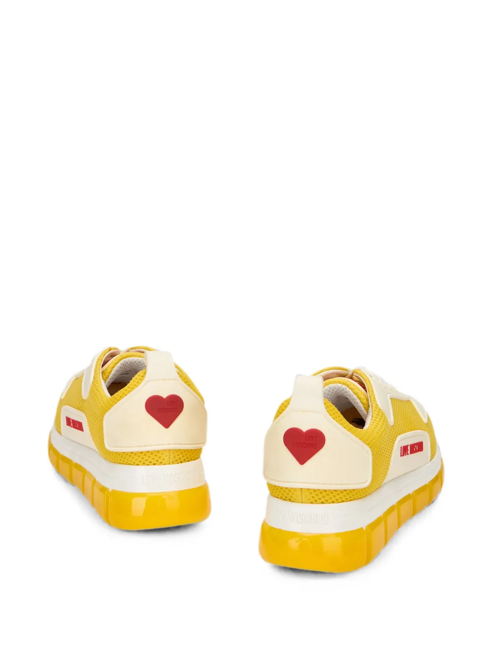 Moschino lace-up sneakers Geel