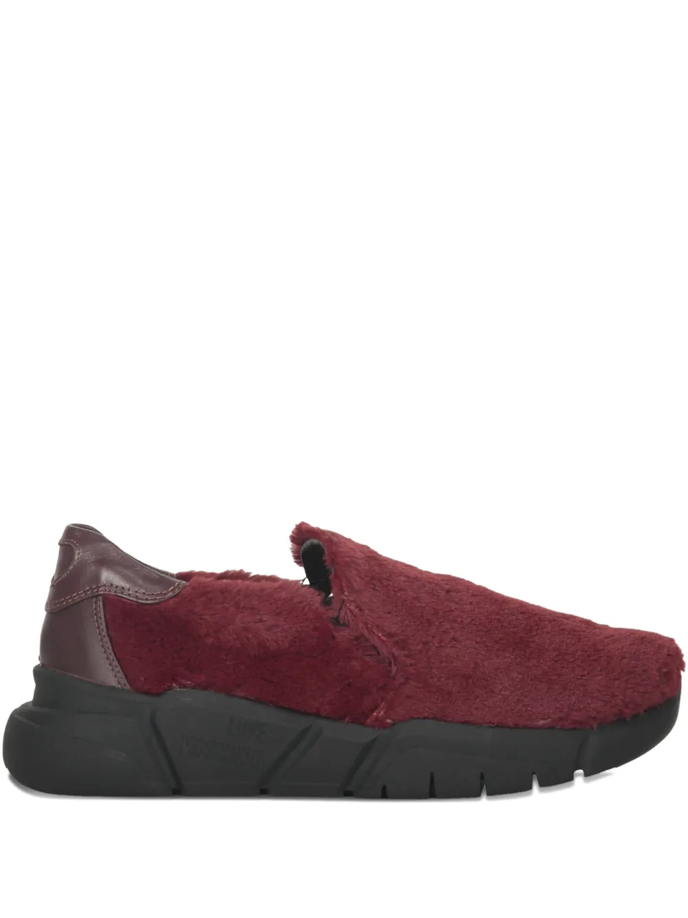 Moschino faux-fur slip-on sneakers | Red | Image 1