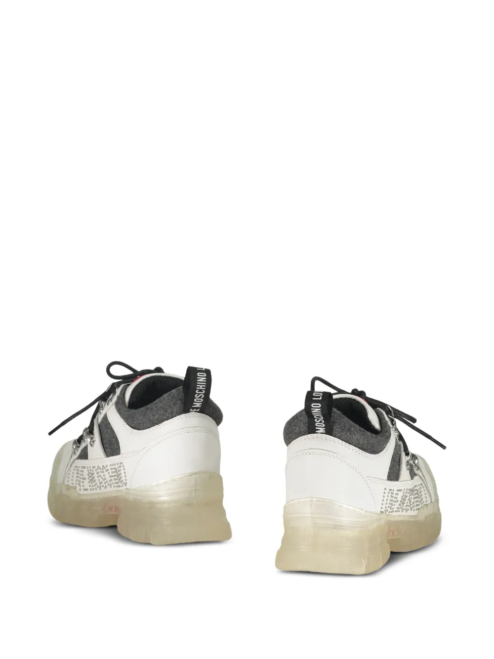 Moschino chunky lace-up sneakers Beige