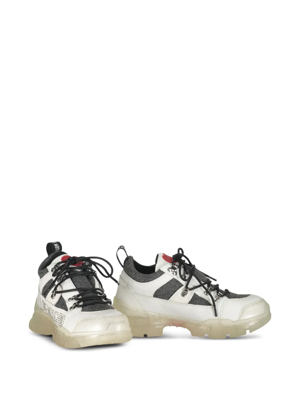 Moschino chunky lace-up sneakers Beige