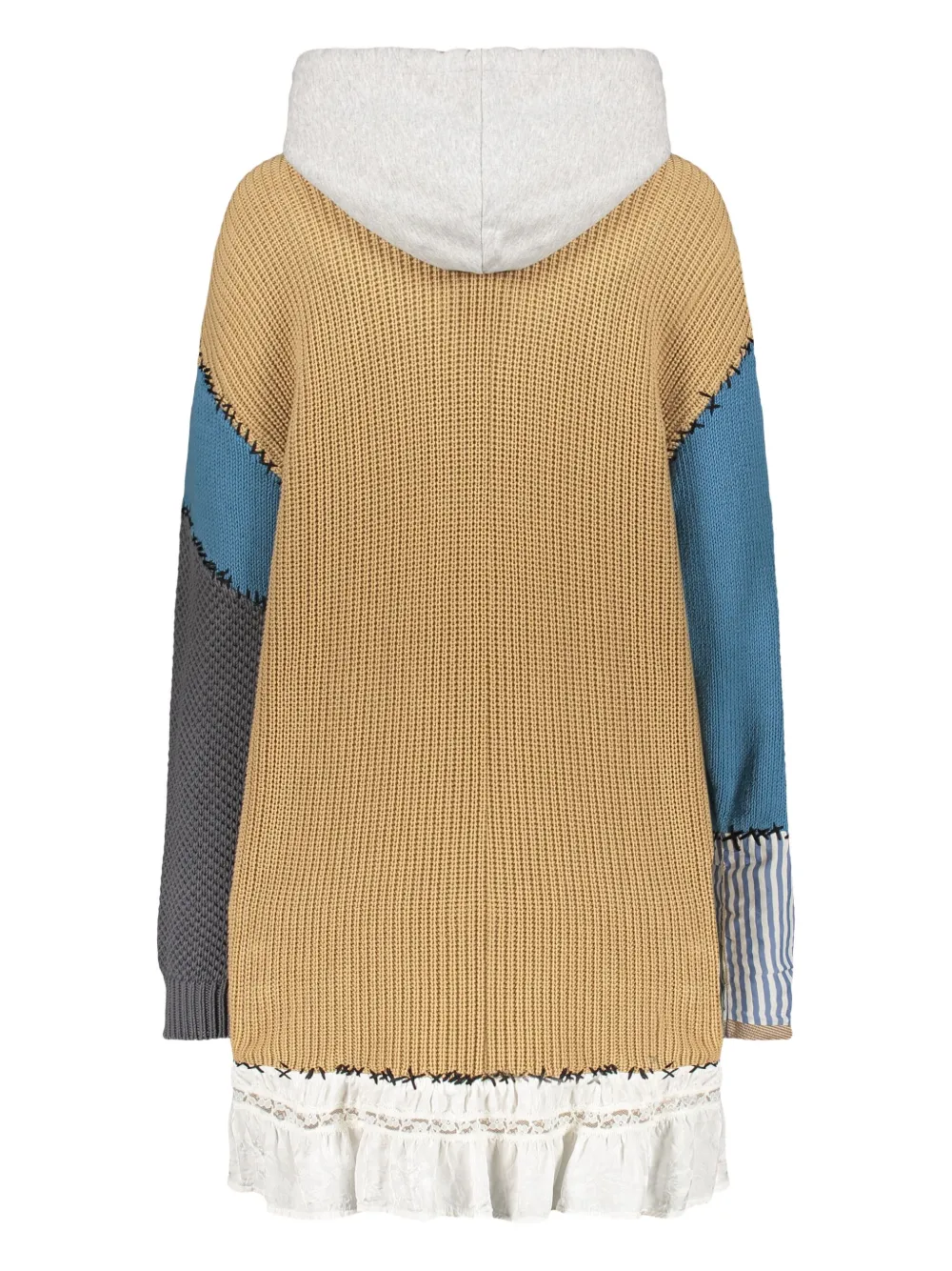 Moschino Geribbelde oversized sweater Blauw