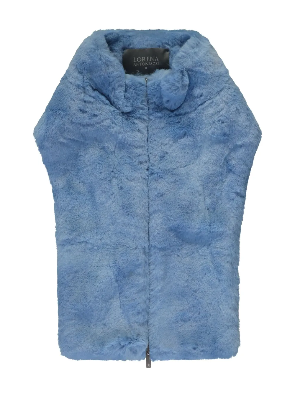 Lorena Antoniazzi kraag van imitatiebont Blauw