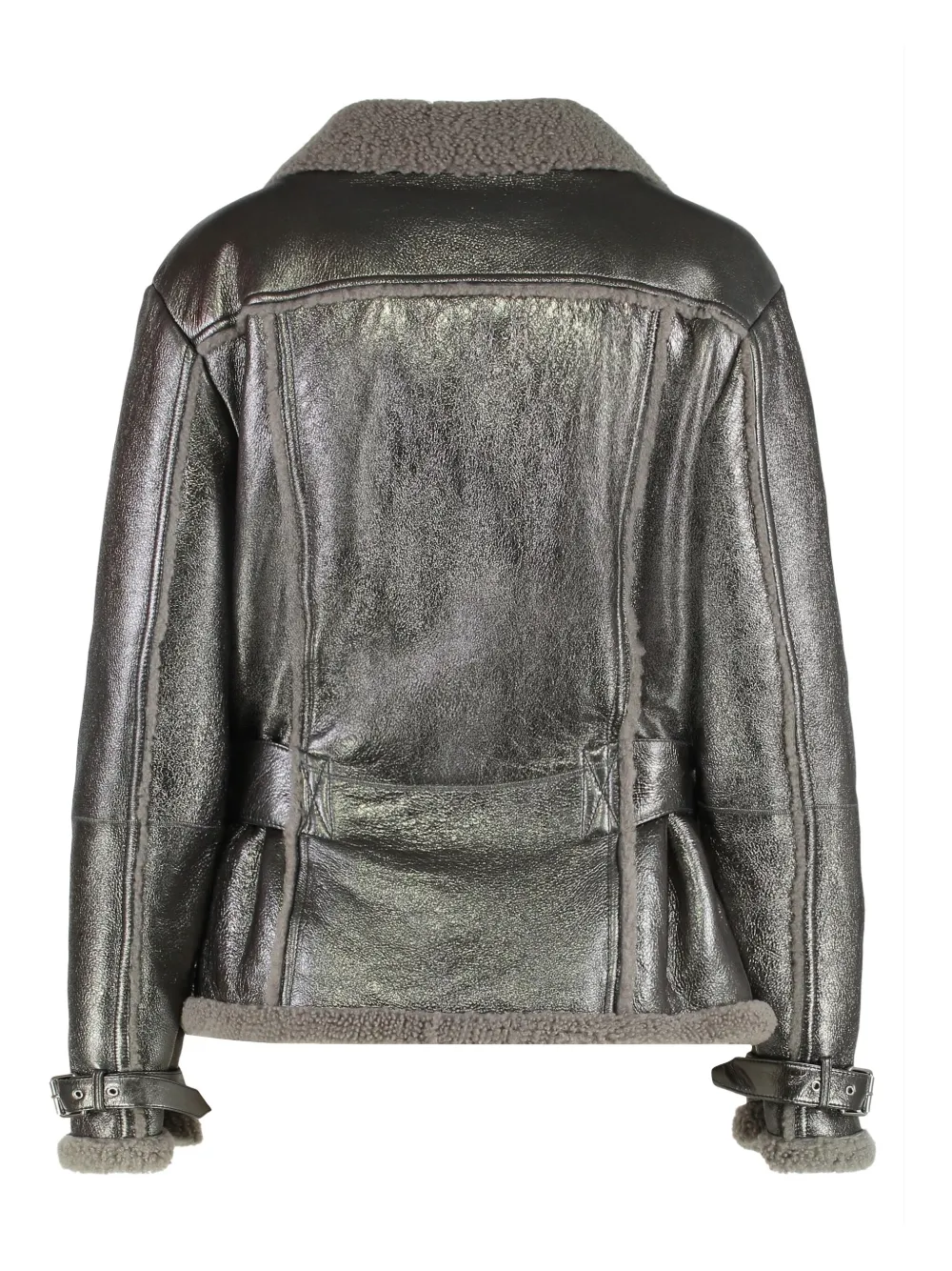 Alberta Ferretti Glitter-effect Jacket In Gray