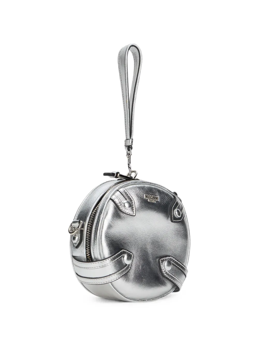 Moschino metallic-effect shoulder bag - Argento