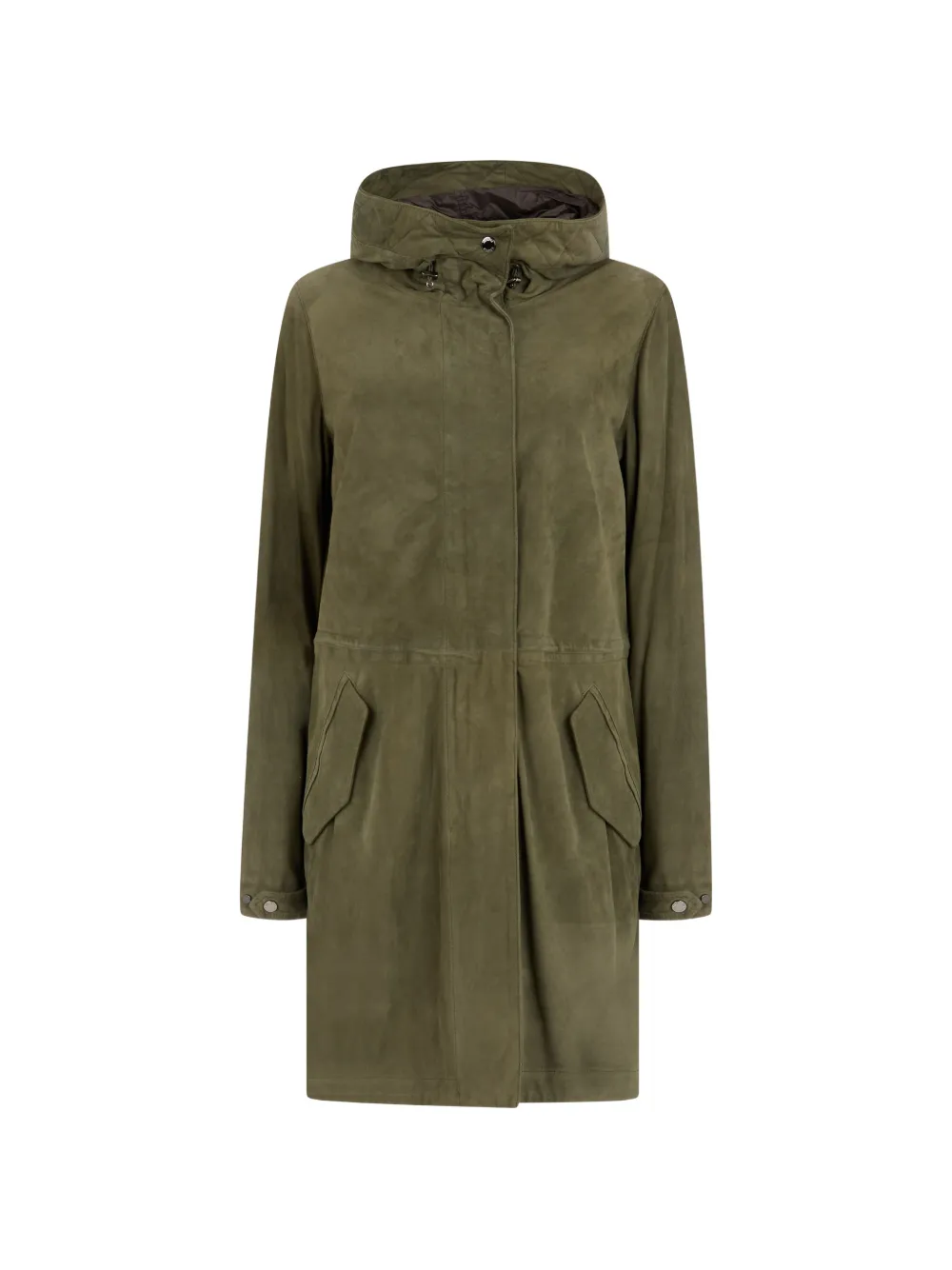 Moorer Antibes-Urg hooded-suede parka - Grün