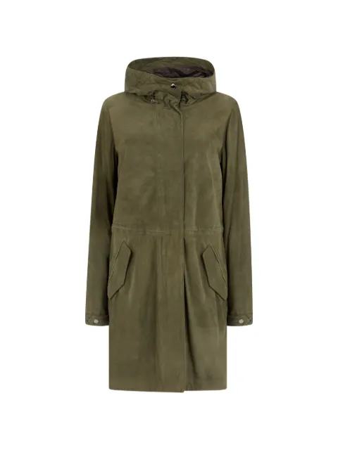 Moorer Antibes-Urg hooded-suede parka