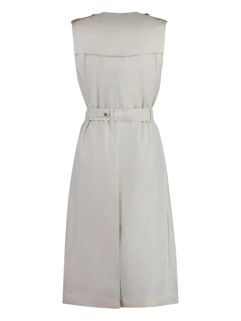 Moorer Aurelia mouwloze trenchcoat met dubbele rij knopen Wit