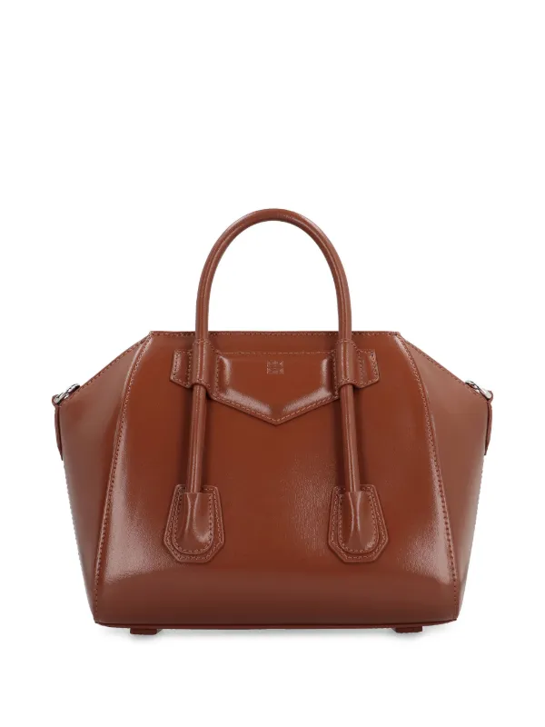 Givenchy Mini Antigona Lock Tote Bag | Brown | FARFETCH