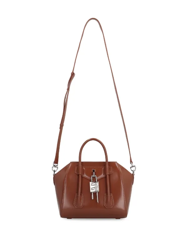 Givenchy Mini Antigona Lock Tote Bag | Brown | FARFETCH
