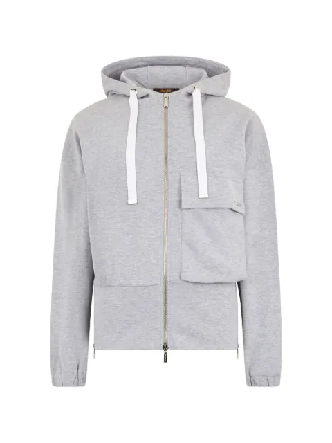 Moorer zipped hoodie