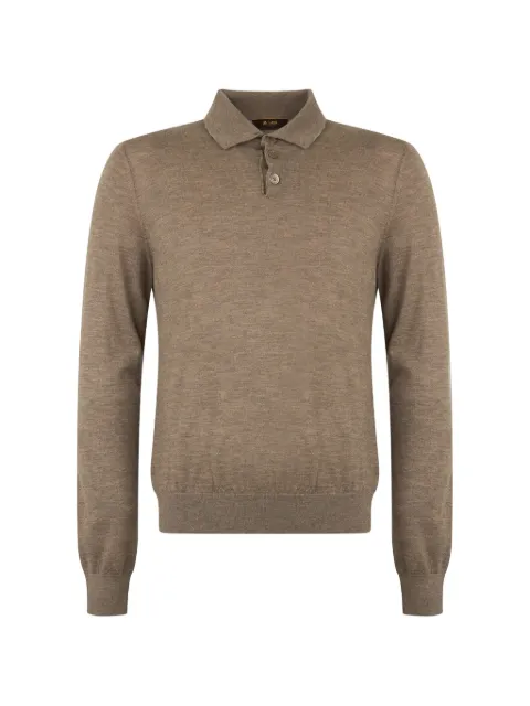 Moorer button-down polo-collar sweater
