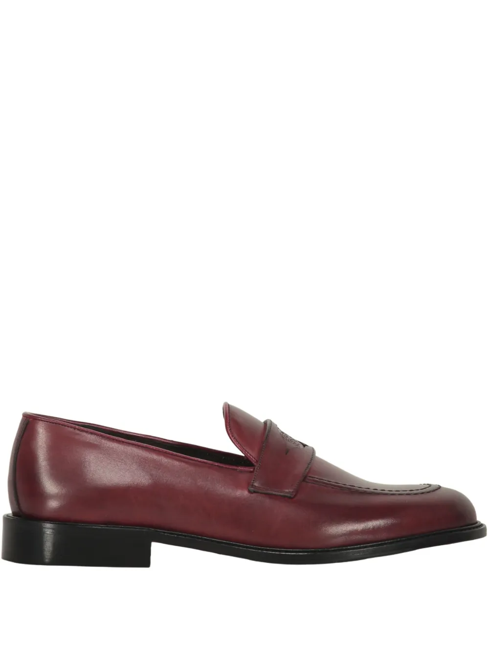 Bruno Magli leather loafers Red