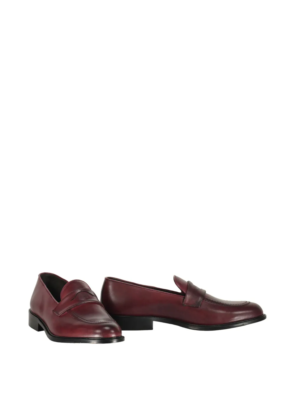 Bruno Magli leather loafers Red