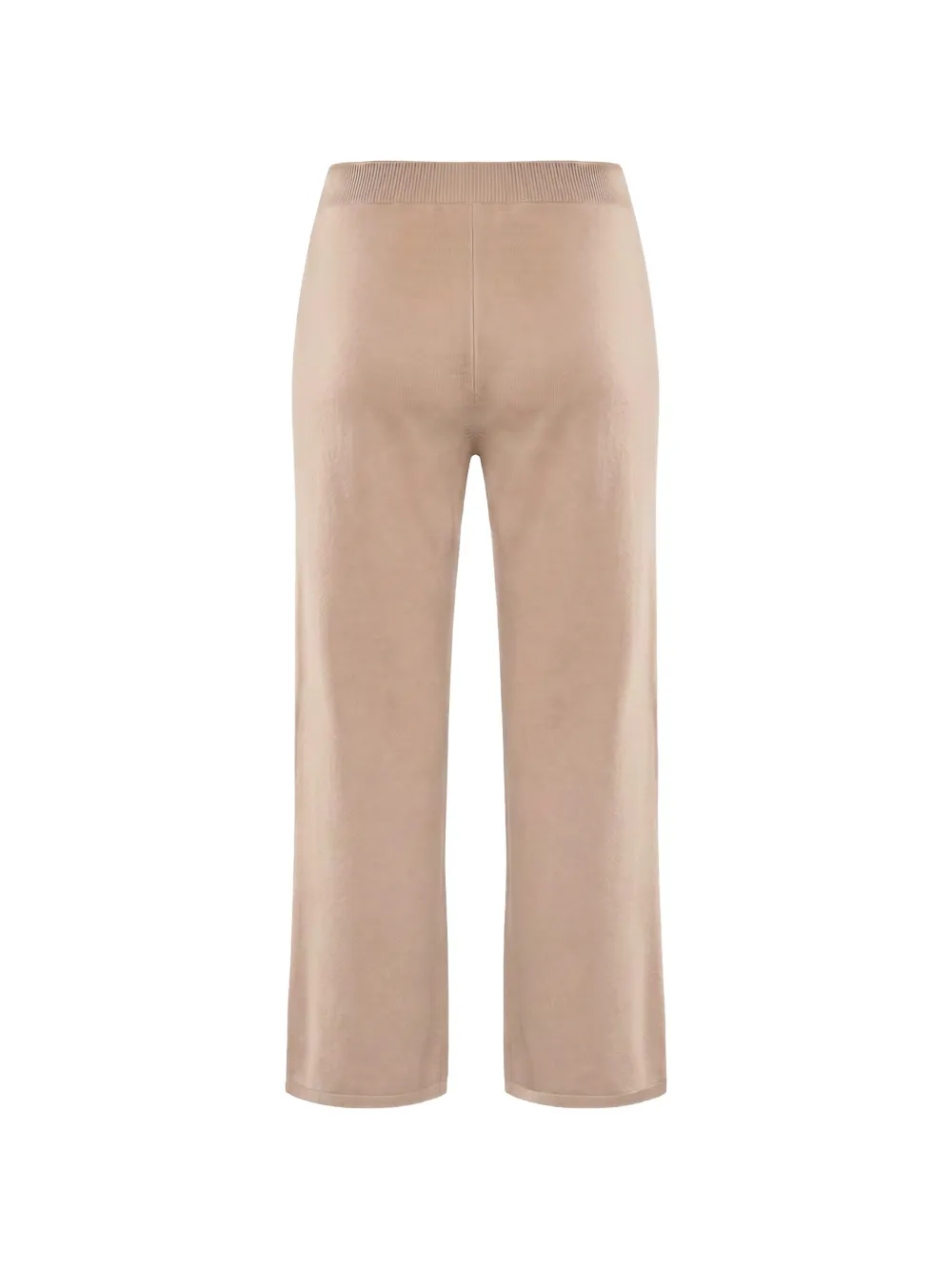 Moorer ribbed-waistband straight-leg trousers Beige