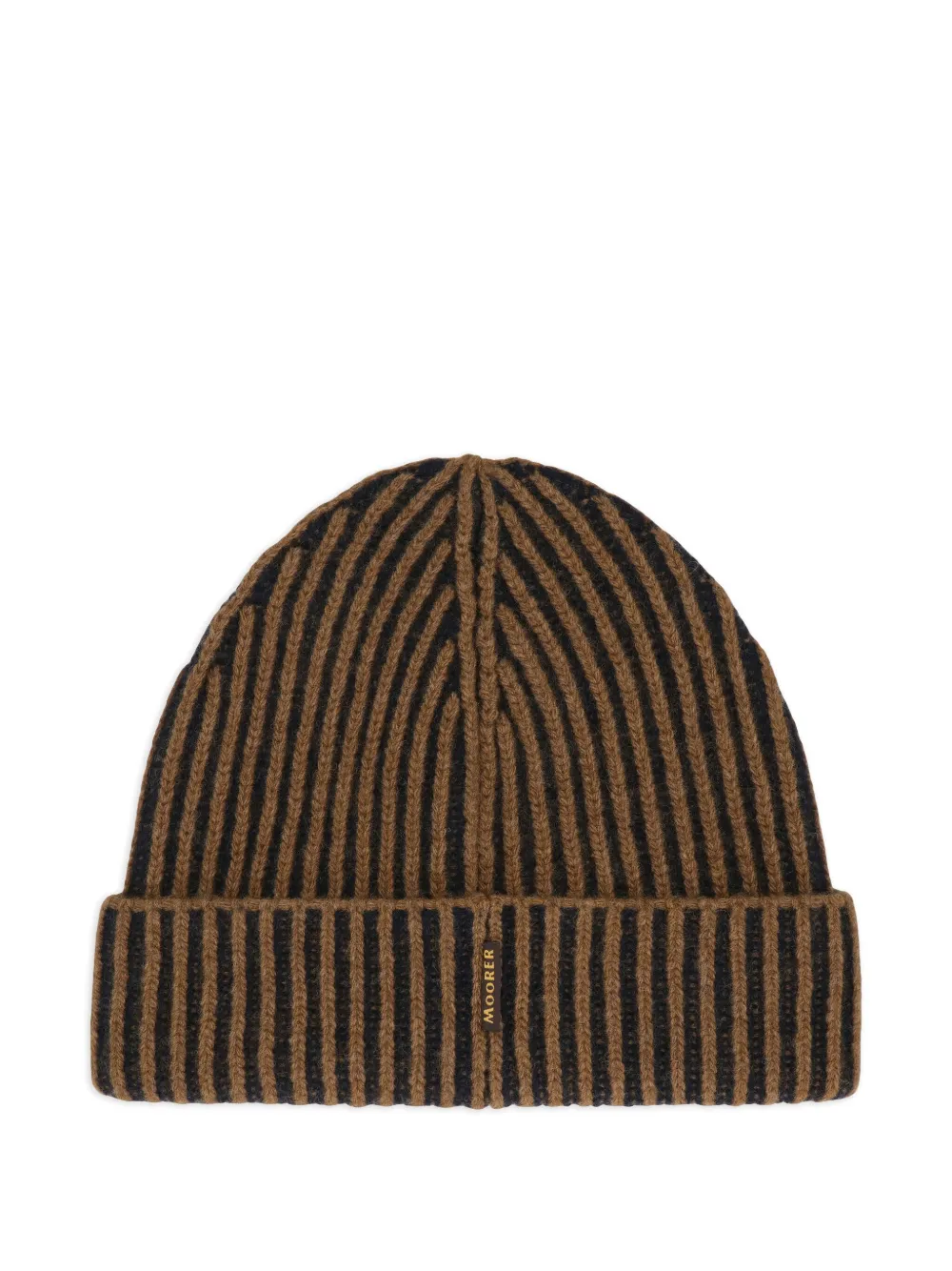 Moorer ribbed beanie hat | Brown | Image 1