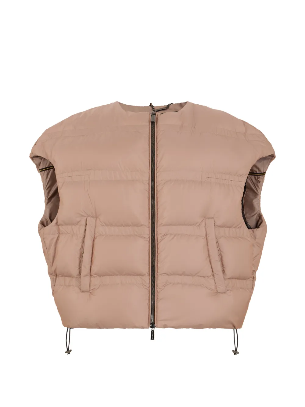 Moorer Dayana-p Quilted Padded Gilet In Neutral