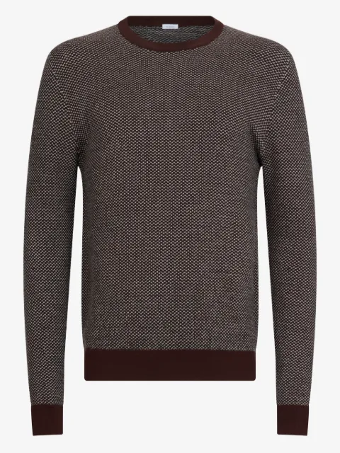 Malo patterned crew-neck sweater