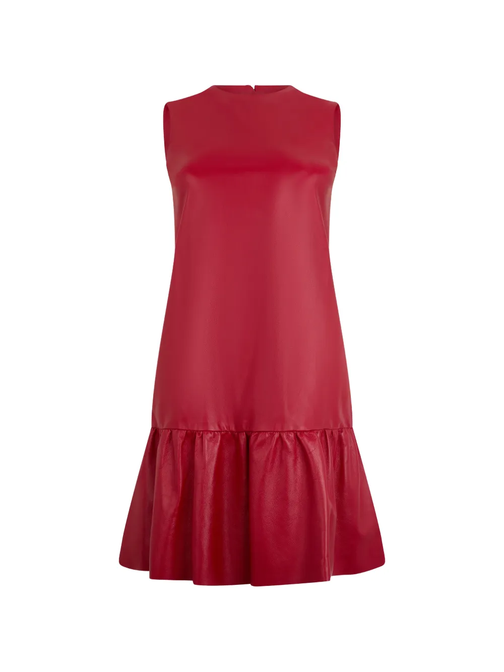 Valentino Garavani bow-detail ruffled-hem mini dress - Rosso