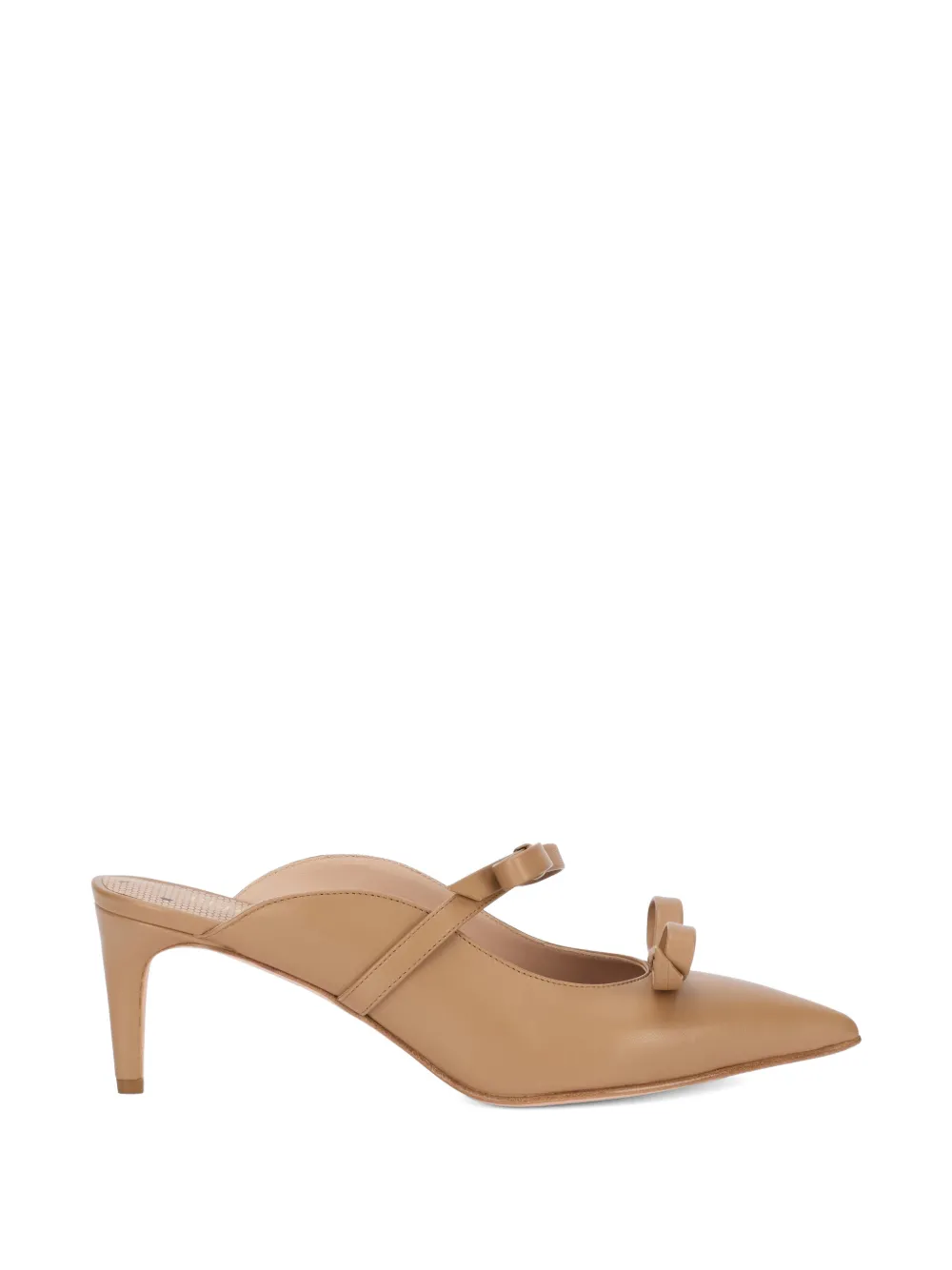 RED(V) bow detail mules Beige