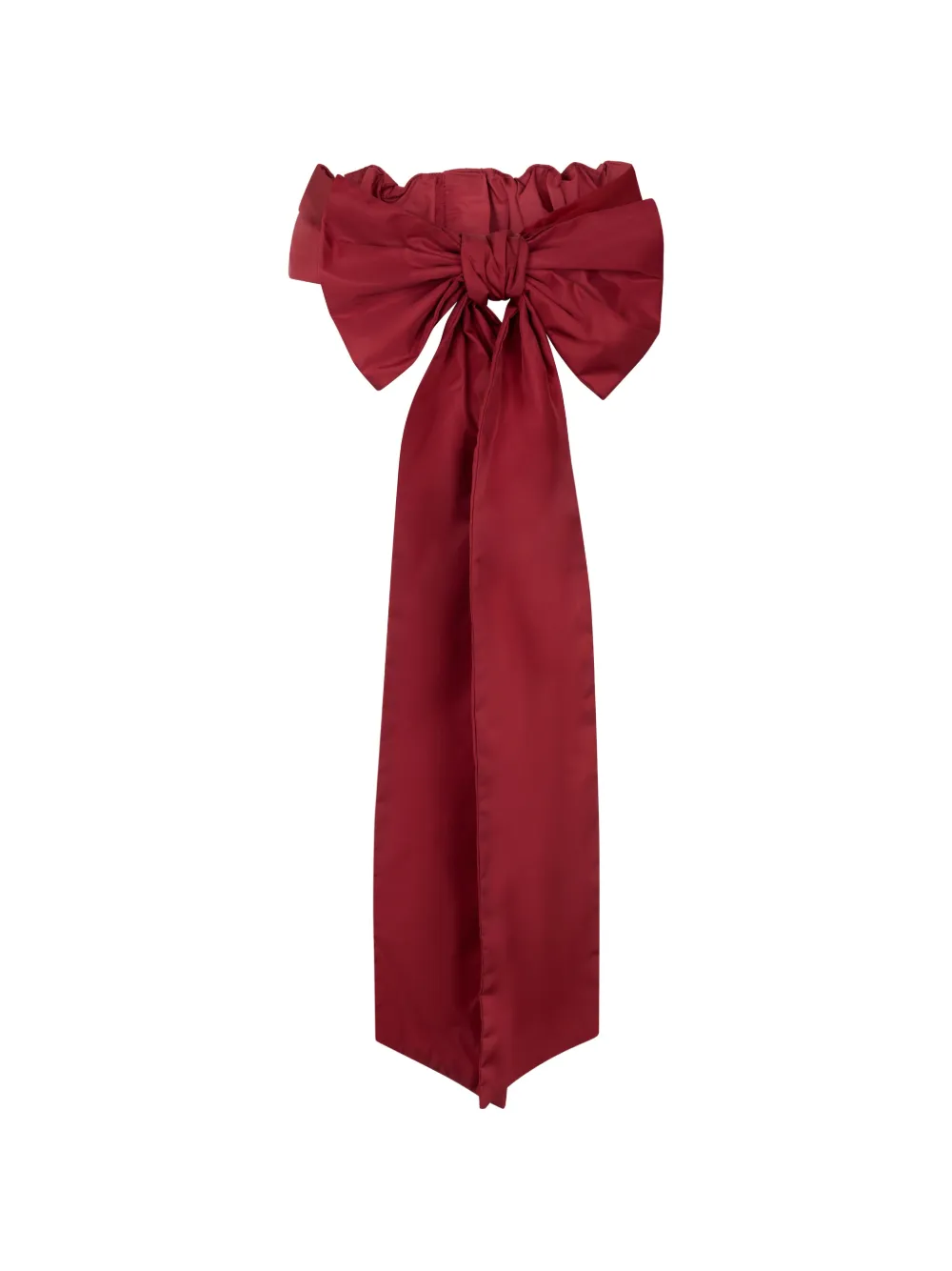 RED(V) ruffled bow belt - Rosso
