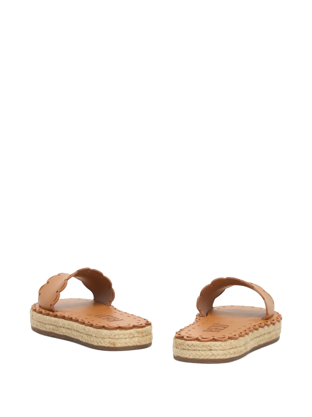 RED(V) scalloped slide sandals Bruin