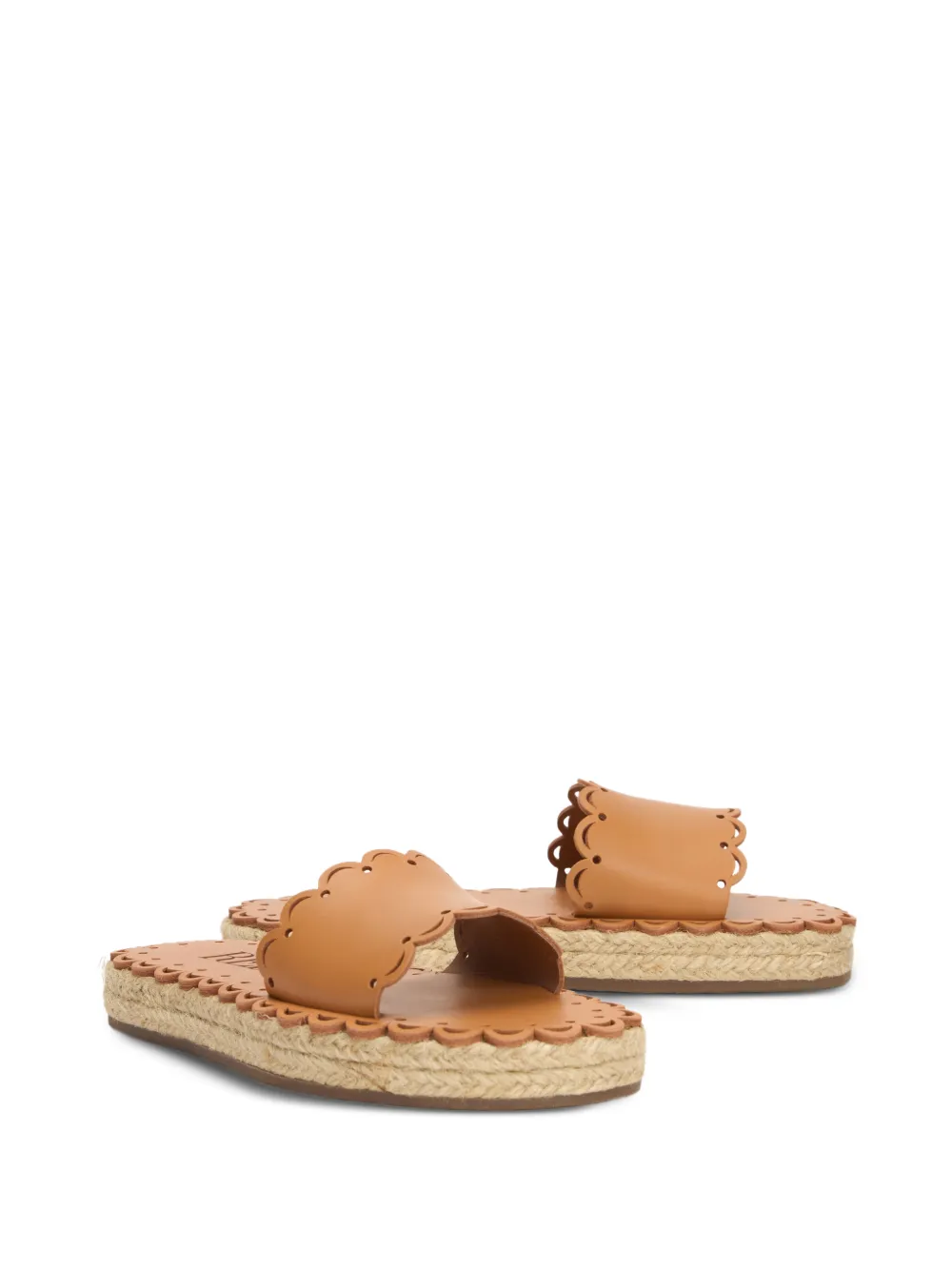 RED(V) scalloped slide sandals Bruin