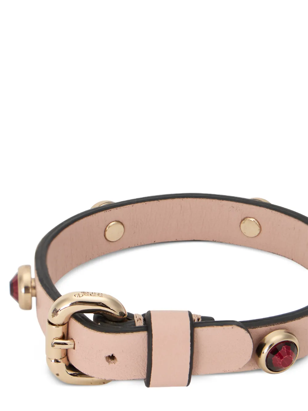  Red(v) Buckle Embellished Bracelet - Gold 