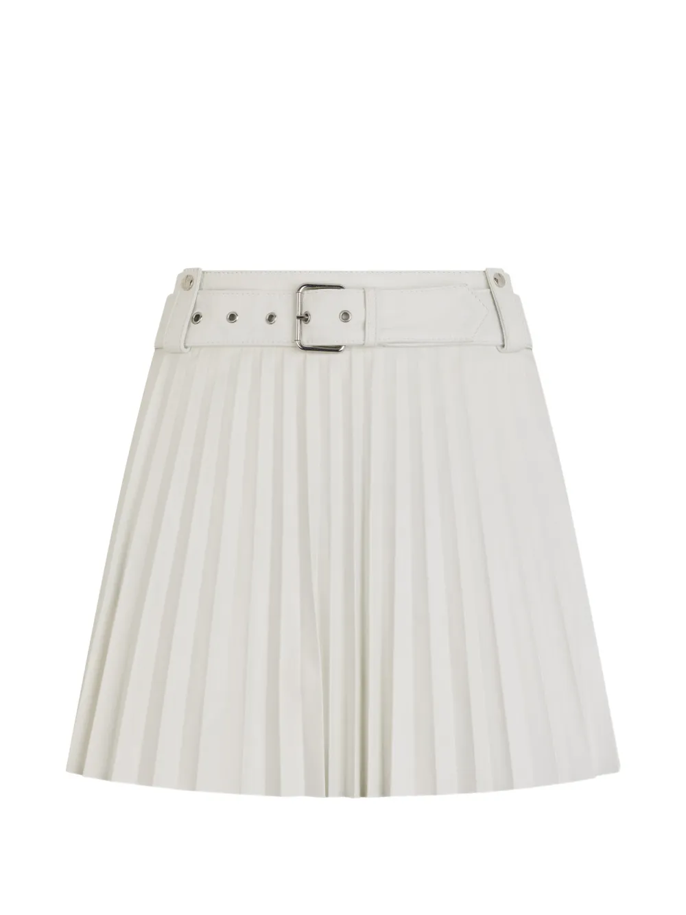 Valentino Garavani belted pleated mini shorts - Bianco