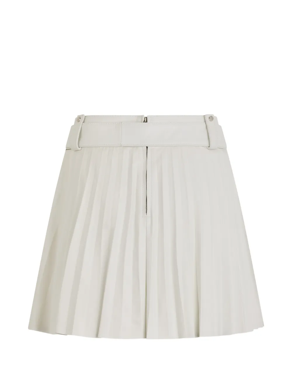 belted pleated mini shorts