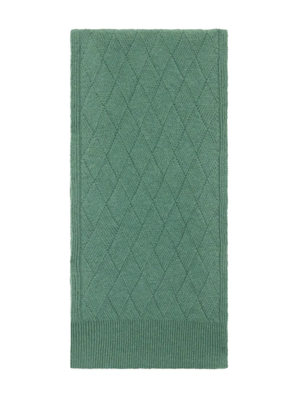 Malo geometric-pattern knit scarf - Verde