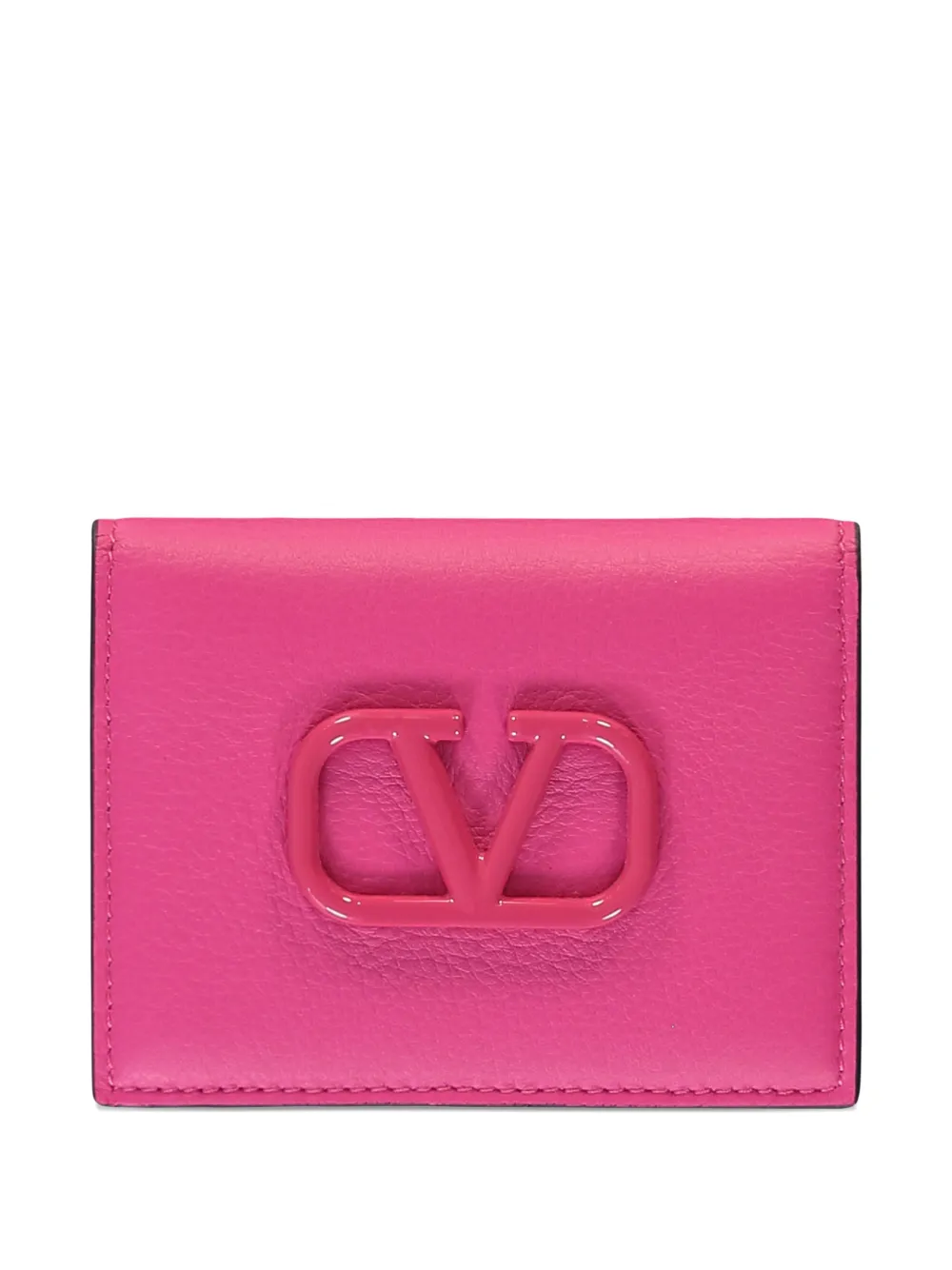 Valentino Garavani logo-detail card holder - Rosa