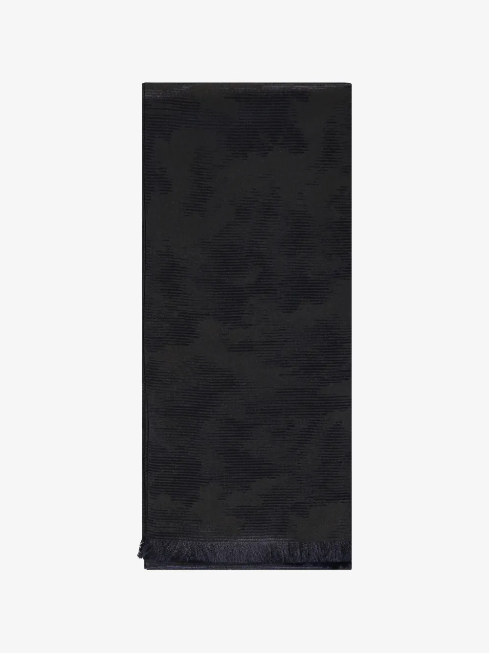 Zegna jacquard frayed scarf | Black | Image 1