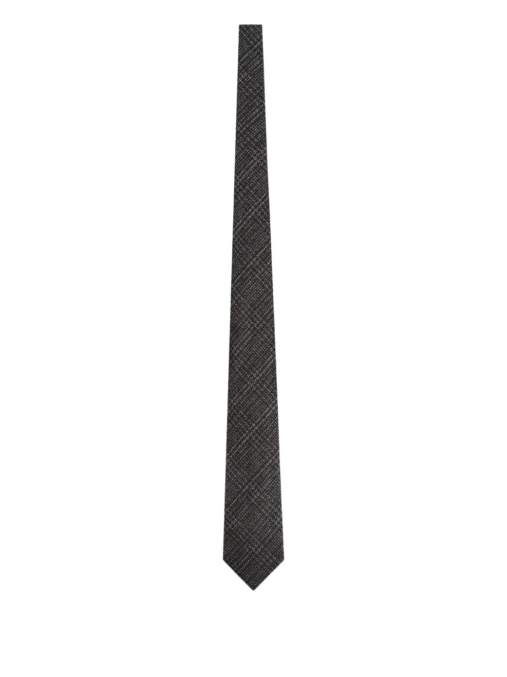 Zegna Herringbone-pattern Tie In Black