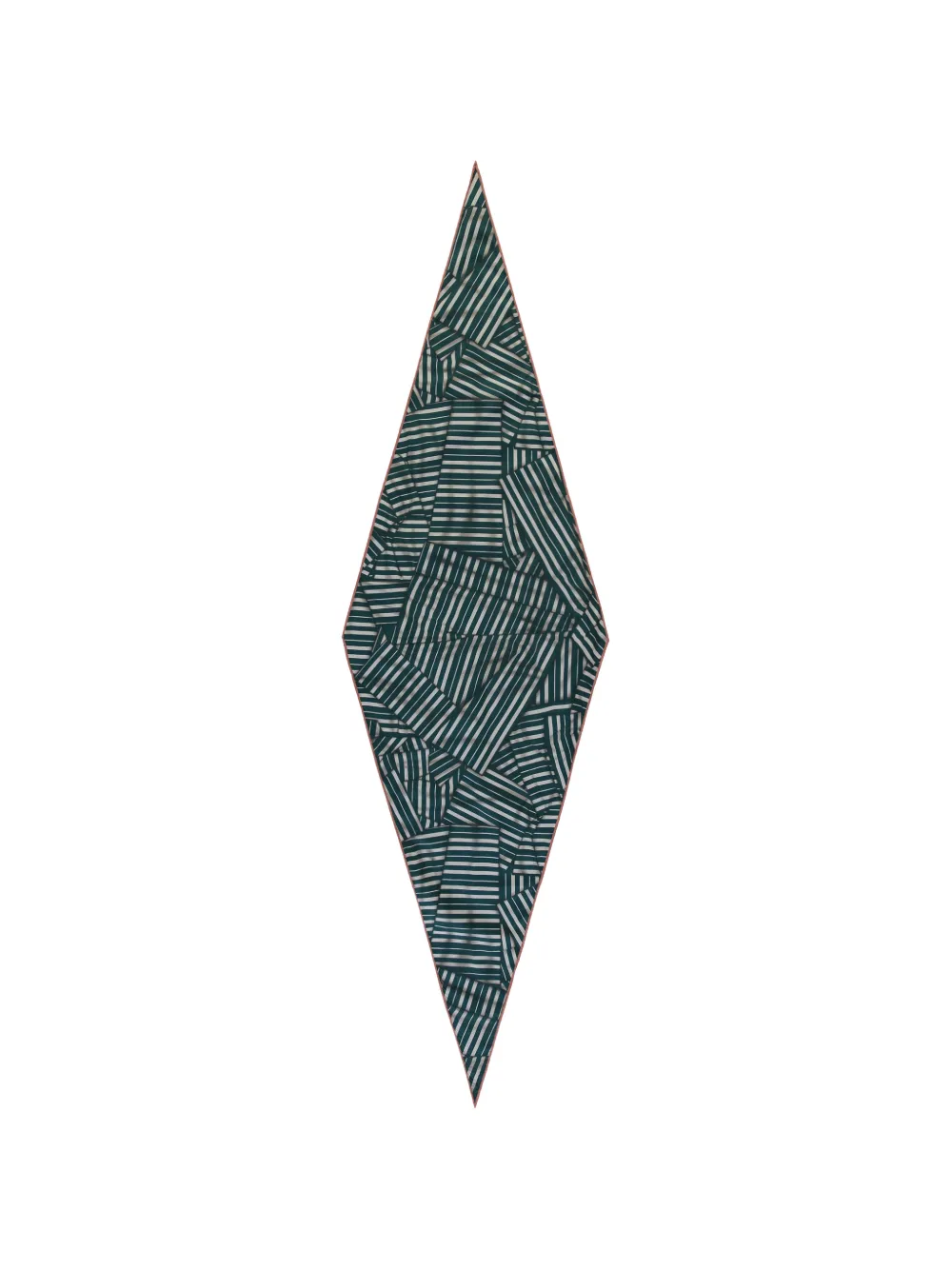 Zegna stripe-print diamond-shaped scarf - Verde