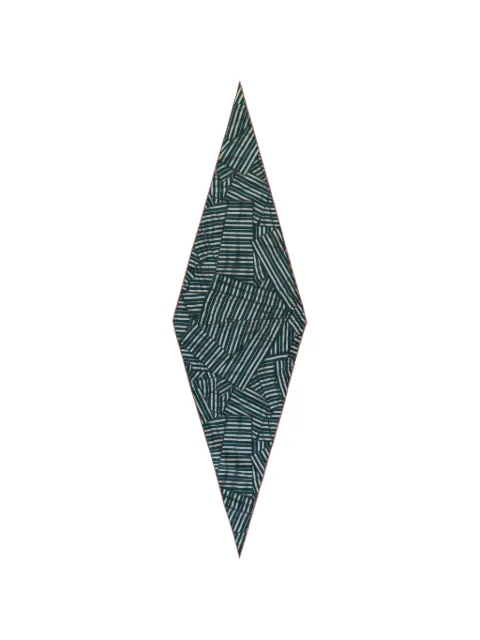 Zegna stripe-print diamond-shaped scarf