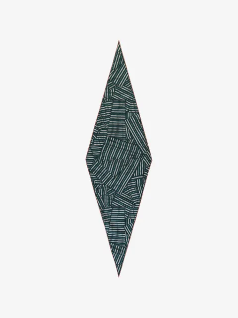 Zegna stripe-print diamond-shaped scarf