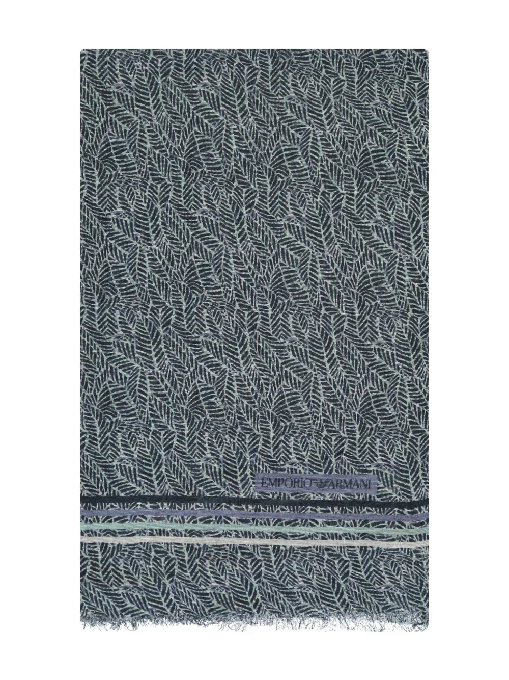 Emporio Armani printed scarf Blauw