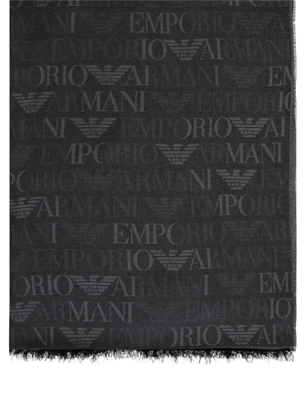 Emporio Armani jacquard-pattern scarf Grijs