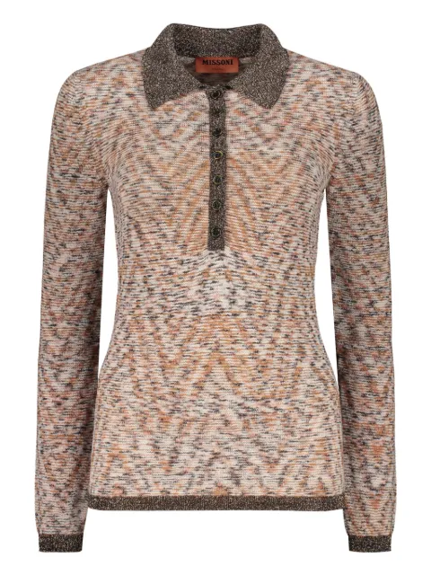 Missoni playera tipo polo tejida